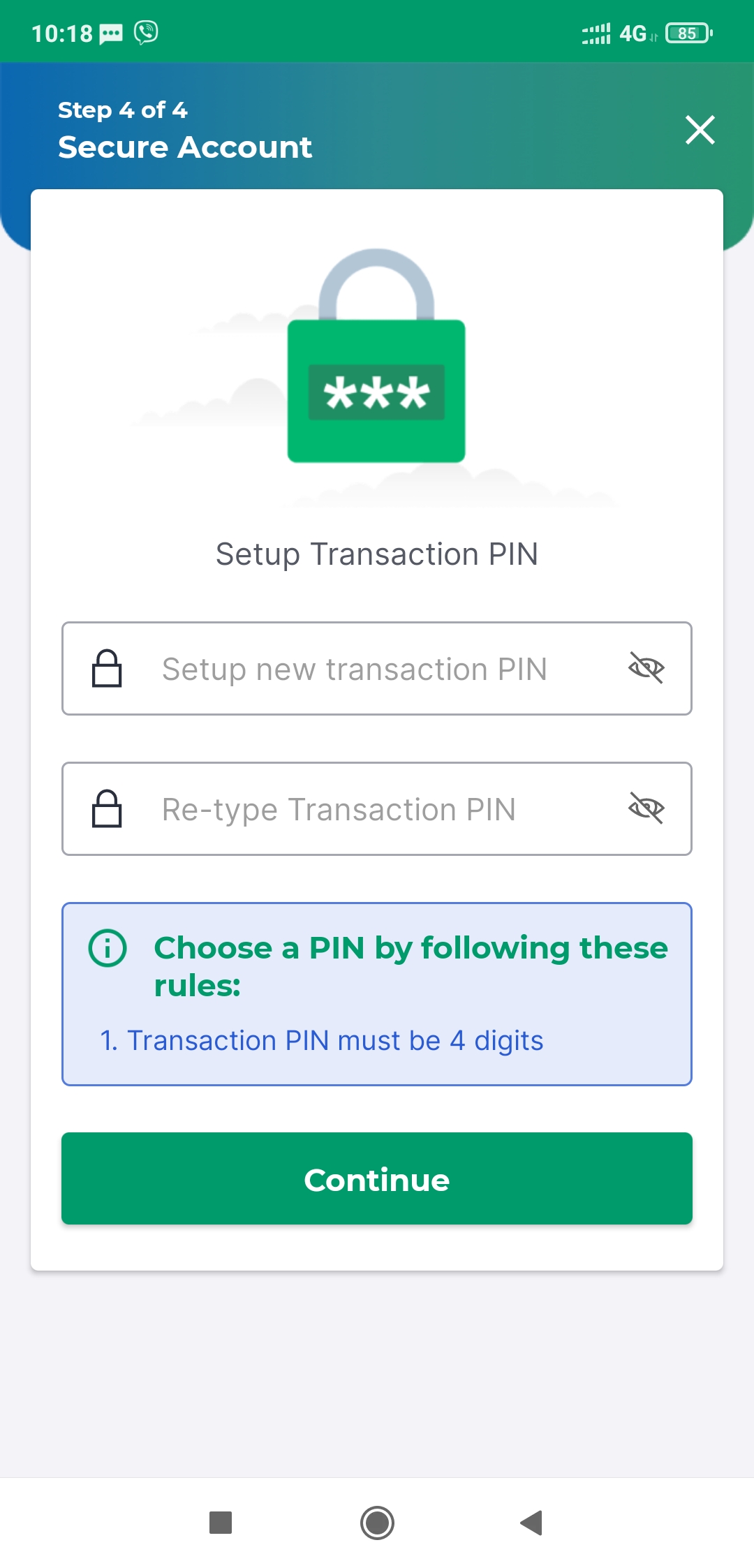 Set Transaction PIN - Image