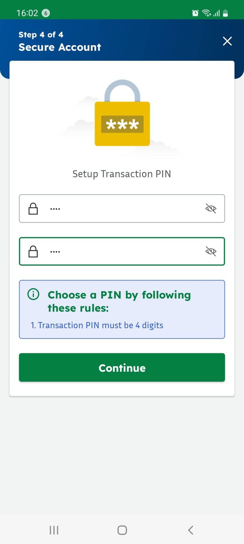 Set Transaction PIN - Image