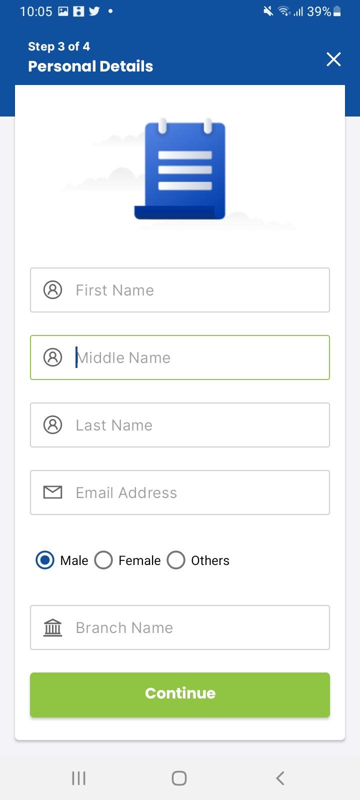 Enter Personal Details - Image