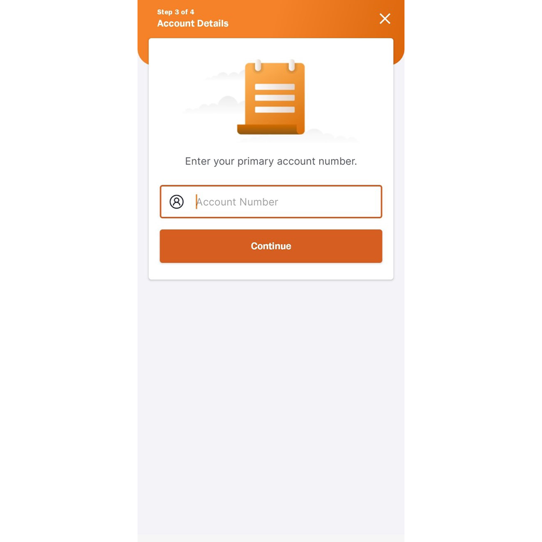 Enter Account Number - Image