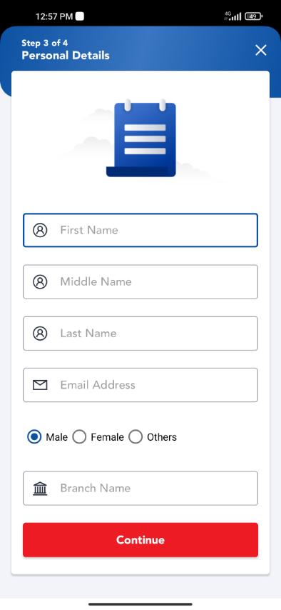 Enter Personal Details - Image